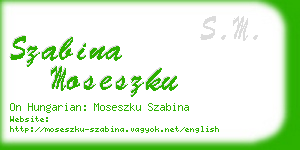 szabina moseszku business card